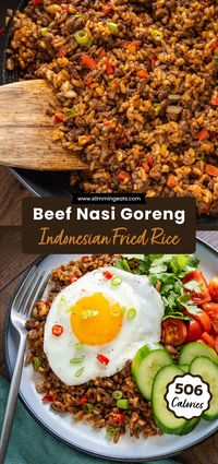 Discover the rich and savoury world of Indonesian cuisine with this tantalizing Nasi Goreng, a flavorful fried rice delight featuring beef mince, enhanced by a sweet and umami-packed soy sauce with a hint of spice.