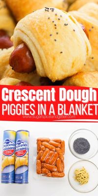 Piggies in a Blanket feature juicy mini sausages wrapped in buttery, tender croissant dough. They are the perfect appetizer for any occasion - and my daughter loves them as a lunch box treat!