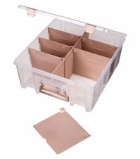 ArtBin Super Satchel Double Deep Box with Rose Gold Handles,