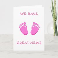 ***PREGNANCY ANNOUNCEMENT BABY BOY*** CARD