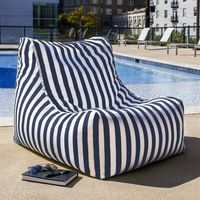 This ponce outdoor small bean bag chair & lounger is a combination of a comfy bean bag and a luxurious patio chair. Say goodbye to uncomfortable hardwood or metal outdoor chairs because the EPS bead filling inside this chair conforms to your body in a variety of positions. The seat is large enough to stay supportive and comfortable, keeping you perfectly snug for patio or poolside lounging. The chair is covered with solution-dyed acrylic fabric that is fade, mold, UV, and weather resistant ensur