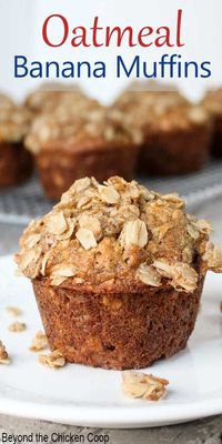 This oatmeal banana muffin recipe features banana muffins with oats in both the batter and the crumb topping. Ideal for breakfast, brunch, or a midday snack, these muffins offer a healthy alternative to the regular variety. Bake them today!