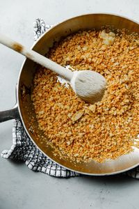 Crispy Garlic Bread Crumbs - A Beautiful Plate