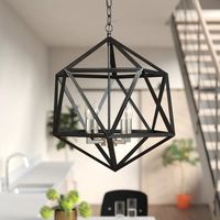 Ivy Bronx Mccaffrey 4 - Light Candle Style Geometric Chandelier & Reviews | Wayfair