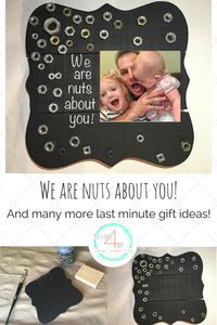 Does Dad have a ton of little nuts laying around? Grab a handful and make him this adorable frame so he can show off his perfect family!