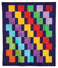 Rainbow Stairways Lap Quilt Pattern Download | ConnectingThreads.com