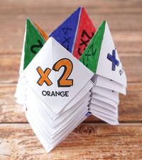 Free Printable Multiplication Cootie Catcher | artsy-fartsy mama