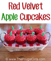 How to Make Apple Frosted Cupcakes! ~ from TheFrugalGirls.com ~ they make the tastiest fun Fall treat! #cupcake