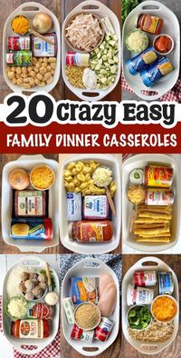 Are you tired of cooking dinner for your family every night only for them to complain? Check out this list of SUPER EASY dinner casseroles! They are quick to prepare and fun to make with just a few basic ingredients. Nothing fancy here, but they are all delicious and kid approved! Everything from chicken and ground beef to comforting pastas and rice. A lot of these simple recipes are dump and bake meals that only require a little bit of mixing while the oven does the hard work for you.