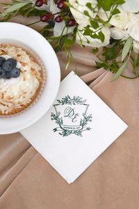 Make your mark with customized napkins and accessories at your wedding! FYP offers a place for you upload your own monogram or crest onto any of our hundreds of napkins or cups. Click here!