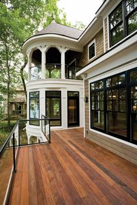 Breakfast nook down stairs and master bedroom walk out porch upstairs! Love!