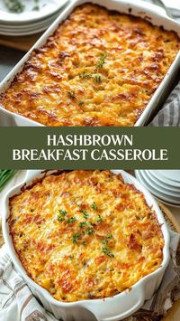 Hashbrown Breakfast Casserole is the ultimate morning comfort—crispy hashbrowns, melty cheese, savory bacon, and a creamy egg base make for the perfect hearty start to your day! 🍳🧀🥔 #BreakfastGoals #HeartyStart #MorningComfort #HashbrownHeaven #SavoryDelight #CheesyGoodness #EggCasseroleMagic #BreakfastFavorites #FillingAndDelicious #MorningIndulgence 🍳🧀🥔