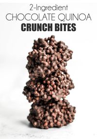 2-ingredient Chocolate Quinoa Crunch Bites - UK Health Blog - Nadia's Healthy Kitchen