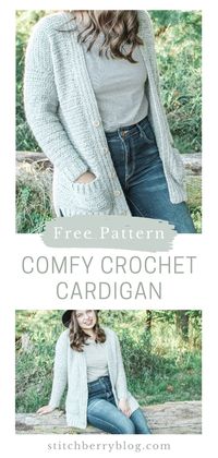 This button cardigan crochet pattern is designed with versatility and comfort in mind. This is a beginner friendly cardigan that is a free crochet pattern! This cozy crochet cardigan is available in sizes XS-XXL. How to crochet a cardigan | Easy crochet cardigan | Crochet cardigan pattern | Free crochet cardigan | Long crochet cardigan | Modern crochet sweater | Free crochet pattern #crochetcardigan #crochetpattern #crochetsweater #easycrochet #freecrochetpattern