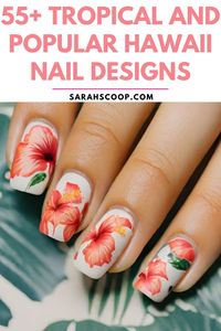 Experience the aloha spirit through your fingertips with these 55+ Tropical and Popular Hawaii Nail Designs and Nail Art! 🏝️💅🌺 #HawaiiNailArt #TropicalDesigns #NailArtInspiration #ParadiseOnYourNails