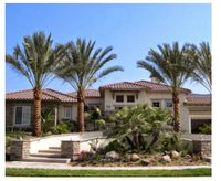 Hi! Here we are in Yorba Linda, Ca., and just finished the front yard! Medjool Date Palms, with their full heads, and the Mediterranean Fan Palm, with their multiple trunks. Some people ask about the Med Palms and here is a great example of how to use them. A bonus? Both palms are hardy and are drought tollerant which means lower water bills for you! Call us for your landscape needs. Gregory Palm Farms (714)814-8525/760)975-4605