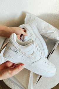 Wedding Bridal Sneaker Personalized Air Force 1 wedding sneaker, Wedding shoe for the Bride