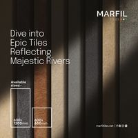 Buckle up as we are presenting our 600*1200 and 600*600 size tiles that are inspired by the great rivers of Bharat with a spectrum of finishes, shades and patterns. #marfiltiles #bharatseries #digitalfullbody #strongest #fullbody #vitrifiedtiles #interiordesigninspo #interiorspace #interiorstyles #designstyles #decorstyle #decortiles #ceramictile #floordesign