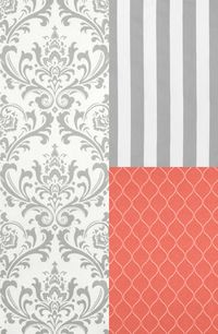 Gray and Coral Bedroom Inspiration - Marty's Musings