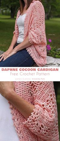 Airy Cocoon Cardigan Free Crochet Patterns