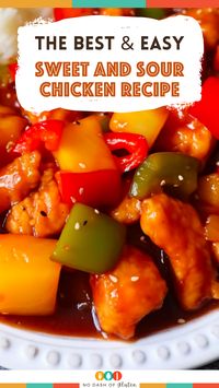 Discover the joy of homemade Asian cuisine with this Sweet and Sour Chicken Recipe! A delightful mix of fresh pineapple, crunchy peppers, and tender chicken, all enveloped in a tangy, savory sauce. It's a perfect blend of sweet and sour, ready in just 30 minutes. Ideal for a family dinner or a cozy night in. Easy to follow and sure to impress, this recipe brings a burst of flavors to your table. Don't forget to save this for your next meal plan and share your experience in the comments!