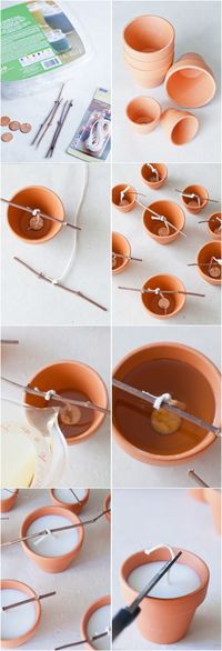 DIY terracotta votives - Such a cute idea!