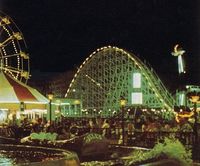 Bells Amusement Park at night