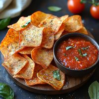 Crunchy, savory, and packed with protein, these Protein Pasta Chips are a deliciously healthy twist on your typical snack. Paired with a rich, homemade marinara sauce, they're perfect for dipping and sharing—or just keeping all to yourself!