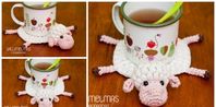 Amigurumi Amelia The Sheep Coaster Crochet Free Pattern