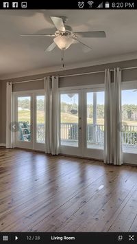 French doors, windows and curtains