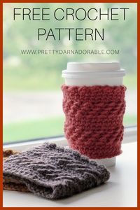 The Montero crochet cup cozy pattern is perfect for anyone – from beginners to advanced crocheters. This beautiful texture is a twist on the crunch stitch – a simple combination of half double crochet and slip stitch.This coffee sleeve is the perfect gift for the holiday season, or a unique craft fair item be sure to print off some coffee sleeve templates to offer with your cozies.