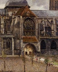 Portal From The Abbey Church Of Saint-laurent by Camille Pissarro