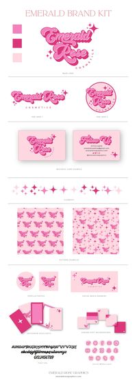 Pink Retro Logo Pretty Beauty Logo Bundle Funky Logo - Etsy