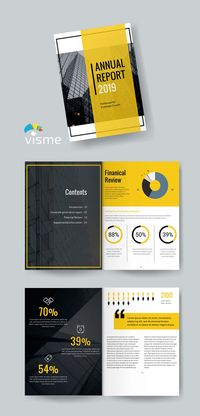 Looking for a creative annual report template? Customize this unique report template today to stand out and captivate your audience. This fully customizable annual report template is a creative take on the typical report design. With bold fonts, asymmetrical shapes and popping colors, this corporate report template will let you showcase your financials and business information in style. #profits #annualreport #profitable #growthtemplate #annuals #reports #templates #digitalmarketing