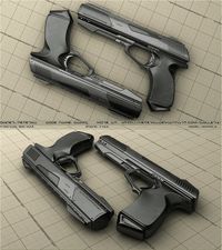 Concept of sci fi pulse rifle. Quite busy these days but I've been able to make this one concept along. It is energy equipment. No projectiles at all. Battery is socketed in rear sections beh...