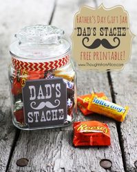 Dad's Stache with Instructions & Free Printable Labels Love this idea! by ThoughtsfromAlice