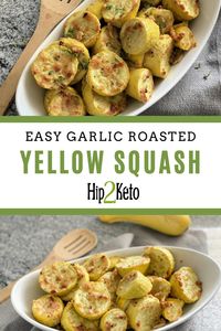 This squash recipe is healthy, easy and delicious! Add some garlic and parmesan for a quick and easy oven-roasted side dish that is keto-friendly. What a great veggie dish for all kinds of diets!