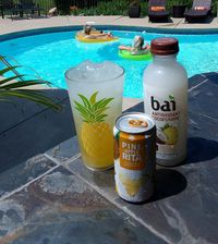 Pineapple Poolside Drink = Pine-Apple-Rita + bai Puna Coconut Pineapple- So refreshing and low calorie!