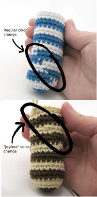 How To: Jogless Colour Change For The Perfect Crochet Stripe - Tutorial #crochet #amigurumi: