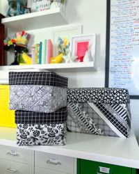 Every fabric enthusiast has faced the storage struggle, and Kelly @bykellyrenay is on the blog with the solution! 🖤

These sophisticated storage boxes are made with the exquisite florals, classic plaids and delicate calico prints of the Midnight Meadows collection by My Mind's Eye! These boxes are perfect for storing fabric scraps and fat quarters!

Visit the blog to see how Kelly pieced together her quilted storage boxes, and don't miss Midnight Meadows in shops now!