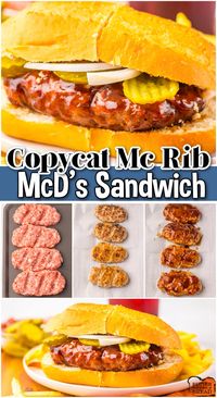 Everybody always gets excited when the McRib comes back, but why wait? You can make this Copycat McRib right at home and it takes no time! A tender pork patty is smothered in BBQ sauce and served with pickles and white onion on a soft bun. Skip the drive-thru!!