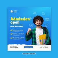 Back to school admission social media sq... | Premium Psd #Freepik #psd