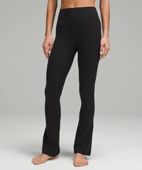 When Feeling Nothing Is Everything. Powered By Nulu Fabric, This Version Of Our Buttery-Soft Lululemon Align Pants Has A Subtle Flare At The Hem. Designed For Yoga And Casual. Hugs Your Body From Waist To Knee:flares Out Subtlety From The Knee To Hem:28" Inseam, Intended To Sit Just Off The Ground For Heights Of 52" And Under. Back Drop-In Pocket. This Collections Great For Low-Impact Workouts Like Yoga Or Whenever You Want To Feel Really, Really Comfortable. | lululemon Align™ Ribbed Mini-Flare Pant Extra Short