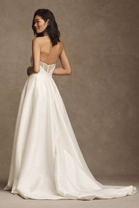 Jenny Yoo Preston Strapless Ball-Skirt Taffeta Wedding Gown | Anthropologie