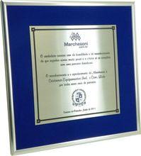 Placa de Homenagem com Quadro - Homenagem - Placas de homenagem na moldura - Placcenter