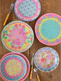 Bring the colorful, boho vibes of Natural Life right to your dining table! We had sooo much fun designing our Mix & Match Melamine Dinner Plates with beautiful artwork like this light turquoise one with flowers! Grab extras so you can use these lightweight, durable plates for all of your main meals throughout the day! Collect our Mix & Match Melamine Bowls and Salad Plates to complete your table setting in more eye-catching and purposeful tableware! They're perfect for hosting an outdoor dinner