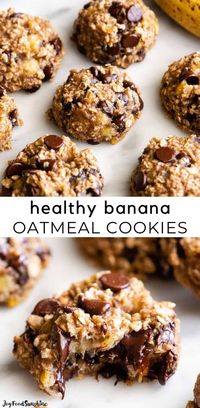 These banana oatmeal cookies are easy to make with a few simple ingredients in 20 minutes. Banana oat cookies are a delicious breakfast, snack or healthy dessert - add chocolate chip or your favorite mix-ins to make them extra-special! Gluten-free & freezer-friendly.