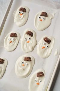 Melted Snowman Chocolate Bark