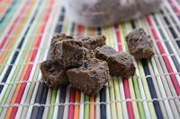 Oh my gosh. Six calorie fudge! Six!! I am in love with this recipe.