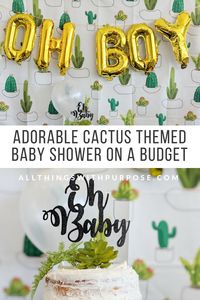 Cactus Themed Baby Shower